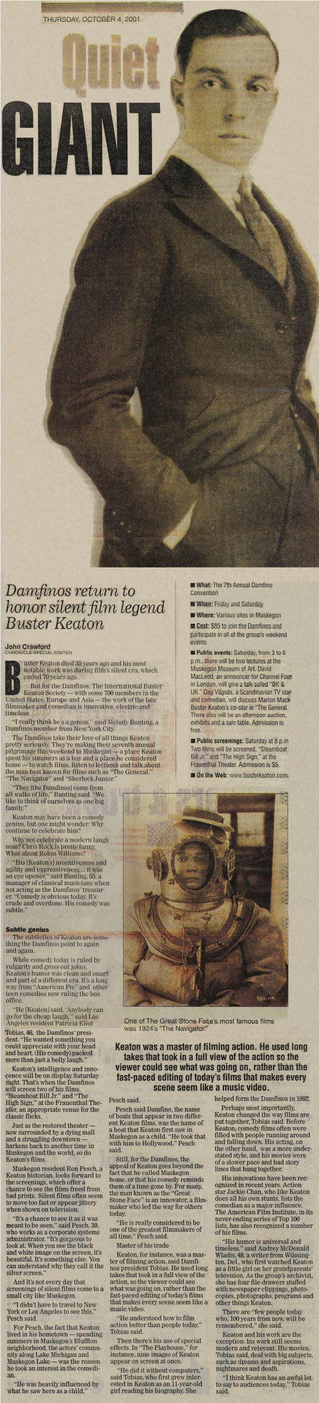 7th Annual Buster Keaton Celebration Muskegon, MI